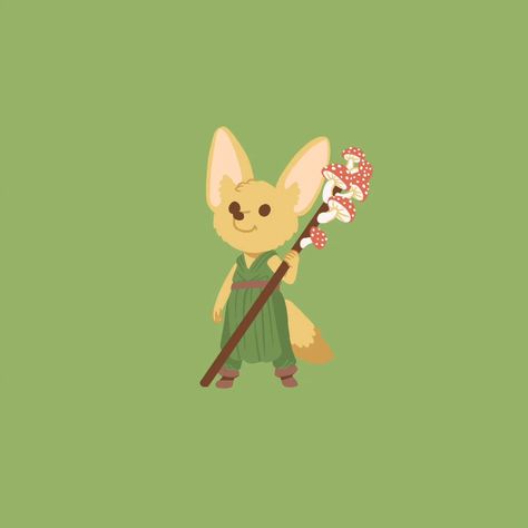 Fennec Fox Druid 🌿 #dndart #Druid #dungeonsanddragons #pathfinder #dnd5e #cozyfantasy #ttrpg Dnd Owlin Druid, Autumn Druid Dnd, Dnd Woodland Creatures, Tabaxi Druid Dnd, Fox Druid, Fennec Fox, Dnd Art, Dungeons And Dragons, Fox