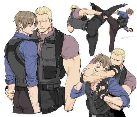 Resident Evil Anime, Resident Evil Funny, Resident Evil Collection, Resident Evil Game, Resident Evil Leon, Silent Hill, 영감을 주는 캐릭터, Ship Art, Handsome Anime