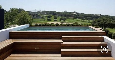 Swim Spa Landscaping, Deck Piscina, Pool Hacks, Rooftop Design, Rooftop Terrace Design, Small Pool Design, Jacuzzi Outdoor, Inground Pool, Above Ground Swimming Pools