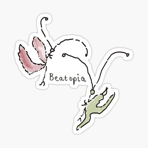 "Beabadoobee Beatopia Fairies!" Sticker for Sale by bootworld75 | Redbubble Beabadoobee Stickers Printable, Beatopia Stickers, Beatopia Tattoo, Beabadoobee Stickers, Beabadoobee Collage, Sticker Pack Printable, Beabadoobee Beatopia, Senior Jackets, Kindle Stickers