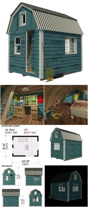 Tiny Cabin Plans, Earth Ship, Women Cave, Tiny House Camper, Earthship Home, Housing Ideas, Gambrel Roof, Small Tiny House, Cozy Cabins