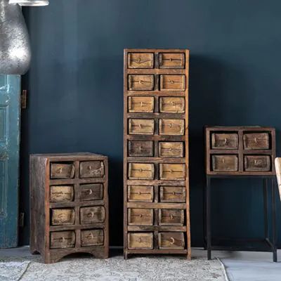 CHAMBRAY CHIC | Shop Sales Events Antique Farmhouse Brick Mold, Southern Cottage, Cabinet With Drawers, Bleached Wood, Brick Molding, Door Displays, Black Wall Art, Candle Style Chandelier, Chic Shop