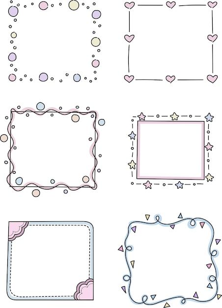 Drawing Designs For Journal, Frame Notes Ideas, Border Cute Design, Border Journal Ideas, Border Designs For Notes, Simple Designs For Project, Simple Boarders Designs For Projects, Note Border Ideas, Simple Boarder Ideas