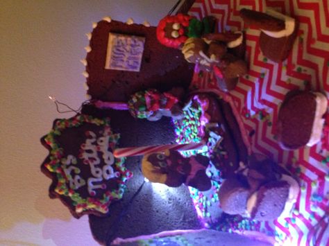 Gingerbread strip club, "The North Pole" Gingerbread House Funny Ideas, Funny Gingerbread House, Gingerbread House Funny, Funny Gingerbread House Ideas, Gingerbread House Extreme, Santa’s Workshop Gingerbread House, Lake House Gingerbread House, Graham Cracker Gingerbread House, Gingerbread House Meme Funny