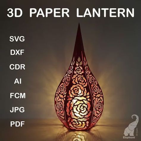 3D paper lantern with roses template – SVG for Cricut, DXF f | Inspire Uplift Paper patterns #paperpatterns Paper patterns printable #paperpatternsprintable Paper patterns templates #paperpatternstemplates Paper patterns design 5.565 Paper Lantern Cricut, Cricut Light, Roses Template, Cribbage Board Template, Laser Patterns, Diwali Lantern, Lantern Template, 3d Crafts, Cnc Designs