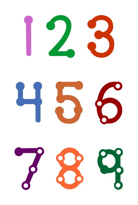 TouchMath Numbers 1 9 - 10 Free PDF Printables | Printablee Touch Math Numbers, Touchmath Activities, Touch Point Math, Easy Math Worksheets, Sped Math, Touch Math, Math Coloring Worksheets, Numbers Worksheet, Numbers Printable