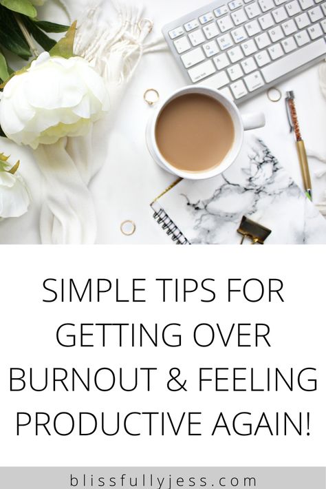 Feeling burnt out? Burnout can be extremely frustrating & discouraging. You want to start getting back on track, but you don't know what you need to do to get there. I am talking about my best tips to help you work through burnout & start getting back on track! / getting over extreme burnout / tips for getting over burnout / how to get back on track / productivity / productivity tips / lifestyle / healthy lifestyle / self care // blissfullyjess.com Loss Of Motivation, Getting Back On Track, Feeling Burnt Out, Lack Of Motivation, Feeling Frustrated, Debt Payoff, Back On Track, Budgeting Tips, Work Life Balance