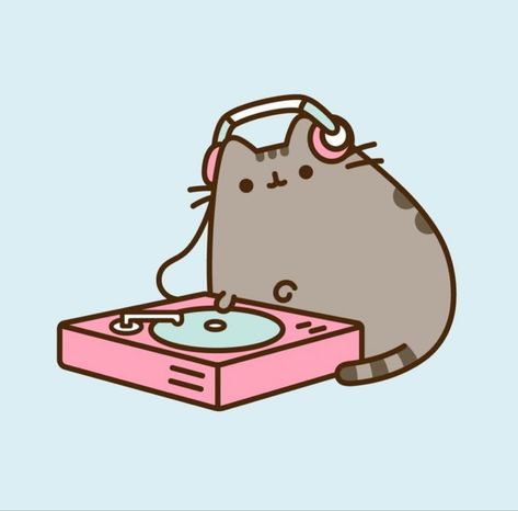 Lover By Taylor Swift, Pusheen Cat, Record Player, Pusheen, Cat Cat, Listening To Music, Taylor Swift, Swift, Music