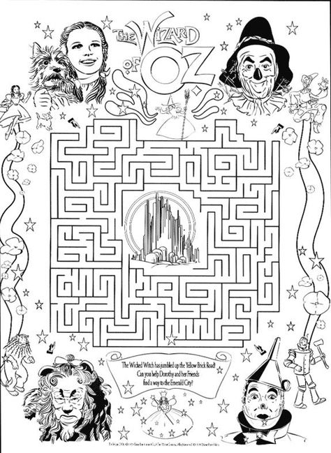 Wizard Of Oz Coloring Pages Printables, Wizard Of Oz Printables, Wizard Of Oz Activities, Wizard Of Oz Crafts, Wizard Of Oz Coloring Pages, Wizard Of Oz Games, Wizard Of Oz Party Ideas, Wizard Of Oz Color, Wizard Of Oz Decor