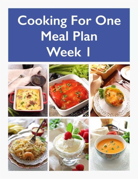 Easy Weekly Meals, Single Serve Meals, One Dish Kitchen, One Person Meals, Meal Plan Week, Easy Meals For One, Recipe For 1, Dinner For One, Healthy Meals For One