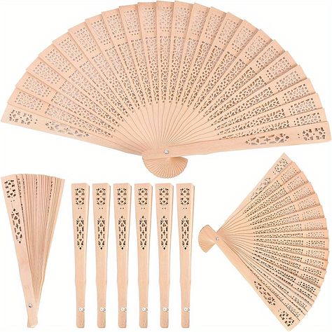 Faster shipping. Better service Hand Fan Decor, Fan Decor, Wooden Fan, Hand Fans For Wedding, Folding Fans, Folding Hand Fan, Sandalwood Scent, Folded Hands, Wedding Fans