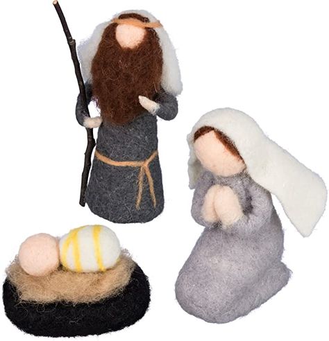 Amazon.com: Primitives by Kathy Felt Nativity Size: 2.25", 5.50", 8" Tall : Home & Kitchen Nativity Scene Characters, Felt Nativity, Jesus Decor, Christmas Nativity Set, Rock Gifts, Toy Playset, Advent Calendars For Kids, Holiday Table Decorations, Christmas Nativity Scene