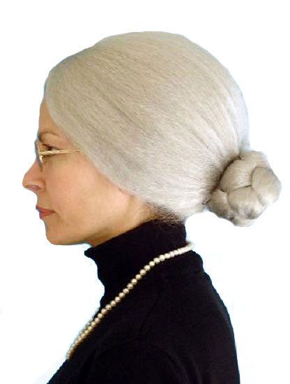 Granny Grey Costume Wig with Bun. Classic granny grey hairstyle with bun. Great quality costume wig, perfect for any old lady, nanna, gramdma costume! www.thewigoutlet.com.au Old Lady Long Hairstyles, Old Lady Bun, Granny Hairstyles Costume, Old Lady Bun Hairstyles, Grandma Hairstyles Costume, Old Lady Hairstyles Costume, Granny Fancy Dress, Hairstyle With Bun, Old Lady Hairstyles