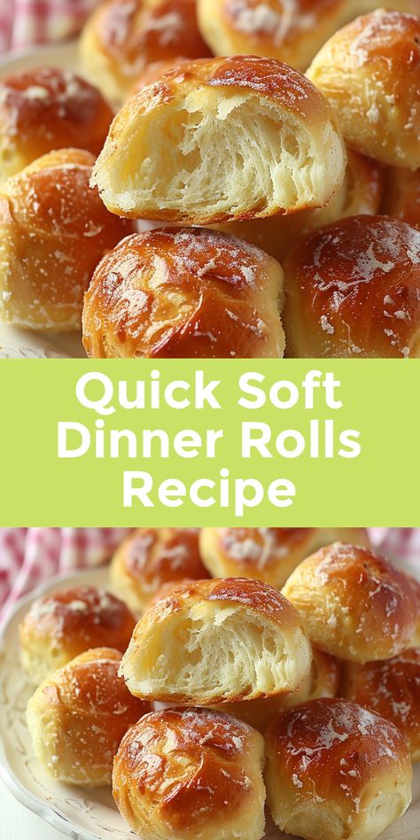 Need a quick and easy bread recipe? Try these soft dinner rolls. Ready in no time and super tasty! Soft Dinner Rolls Easy, Fast Bread Rolls, Easy Bread Roll Recipes For Beginners, Soft Dinner Rolls Recipe, Soft Rolls Recipe, Simple Bread Recipe, Quick And Easy Bread, Soft Bread Recipe, Soft Dinner Rolls