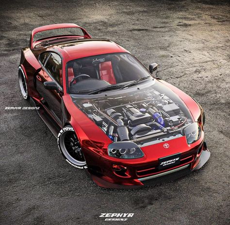 Red Supra, Ash Drawing, Supra Mk4, Toyota Supra Mk4, Skyline Gtr, Piece Of Art, Go Kart, Toyota Supra, If You Love