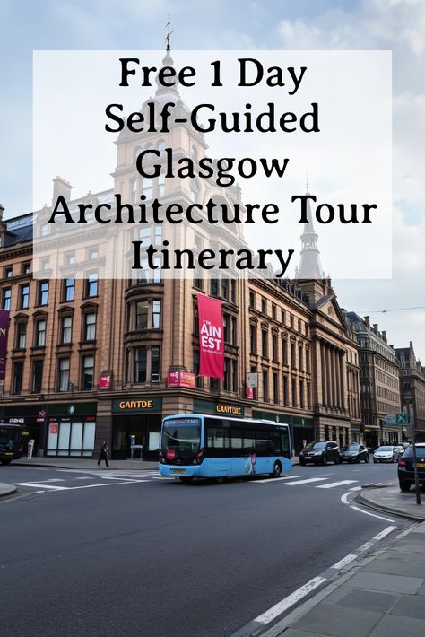 Free 1 Day Self-Guided Glasgow Architecture Tour Itinerary Glasgow Architecture, Greek Temples, Riverside Museum, Glasgow Cathedral, Scotland Glasgow, Unique Culture, Glasgow City, Stunning Architecture, Architectural History