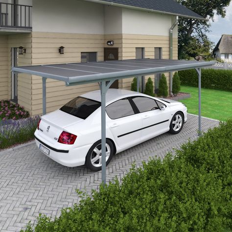 Palram Verona 9.76 x 16.41 ft. Carport Carport Aluminium, Portable Carport, Polycarbonate Roof Panels, Carport Kits, Carport Ideas, Car Ports, Steel Carports, Pergola Carport, Car Shelter