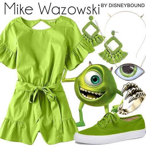 @thedisneybound "You know...I'm so romantic. Sometimes I think I should just marry myself." 💚 @leslieakay Monsters Inc Disneybound, Pixar Disneybound, Marry Myself, Disney Bucket List, Princess Inspired Outfits, Mike And Sulley, Disney 2023, Cute Disney Outfits, Disney Bounds