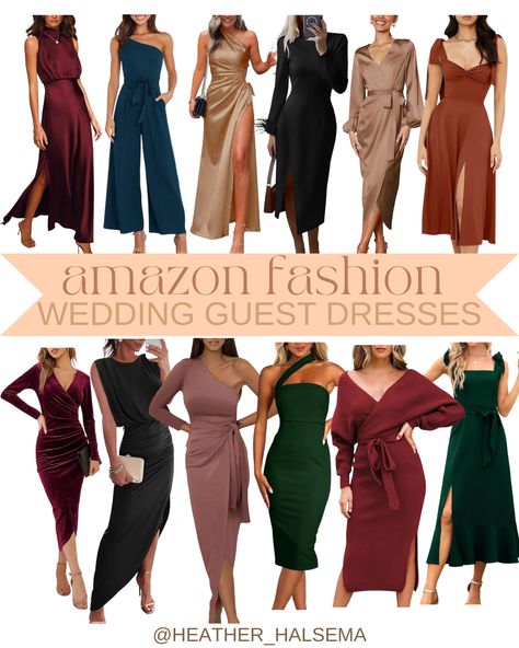 Amazon fall wedding guest dresses #falldresses #amazonfashion #amazonfinds #weddingguestdresses #fallwedding Wedding Guest Dress Amazon Fall, Winter Guest Wedding Outfits, Amazon Winter Dresses, Amazon Wedding Guest Dress Fall, Fall Wedding Guest Dress Amazon, Autumn Wedding Guest Outfits, Fall Wedding Outfit Guest, Wedding Guest Dress Amazon, October Wedding Guest Outfits