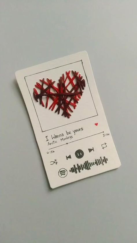 Diy Spotify, I Wanna Be Yours, Aesthetic Homecoming, Wanna Be Yours, Football Homecoming, Paper Flower Art, Kartu Valentine, Diy Gift Card, Diy Birthday Gifts For Friends