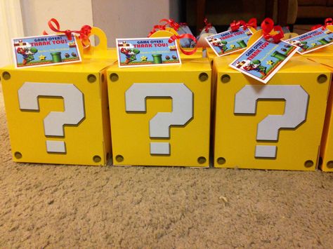 Favor boxes Super Mario Bros Goodie Bags, Mario Kart Birthday Party Favors, Super Mario Goodie Bags, Mario Bros Party Favors, Mario Birthday Party Favors, Mario Party Favors, Super Mario Brothers Birthday Party, Super Mario Brothers Party, Super Mario Brothers Birthday