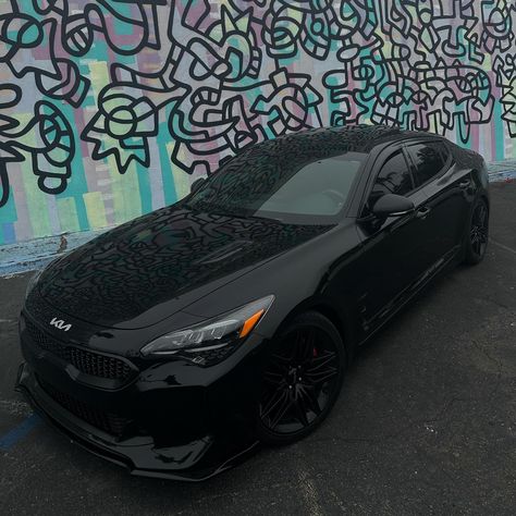 Kia Gt Stinger, Kia Stinger Black, Kia Stinger Modified, Black Kia Stinger, Kia Stinger Gt Custom, Kia K5 Black, 2022 Kia K5, Kia Stinger Gt, Kia K5