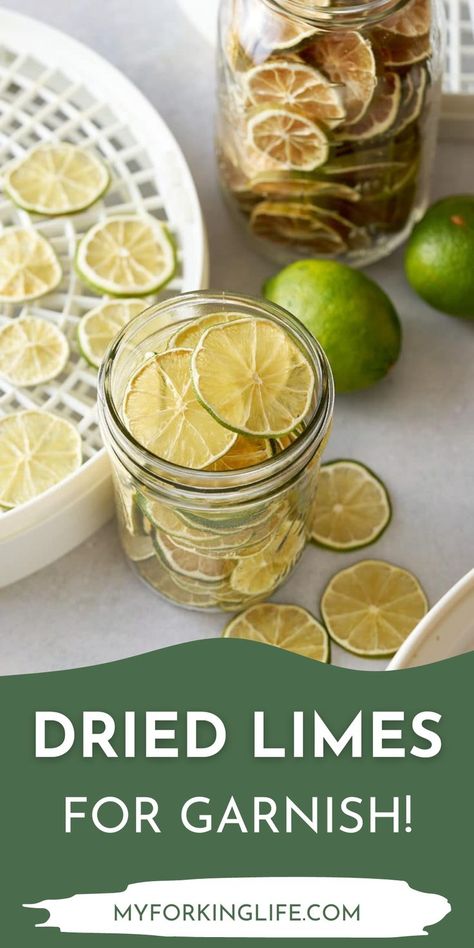 Elevate your culinary adventures with zesty homemade dehydrated limes. This ingenious and simple method helps you preserve the vibrant citrus flavors of limes while adding a delightful twist to your dishes. Perfect for garnishing salads, cocktails, or even sprinkling over grilled meats, these dehydrated limes bring a burst of freshness and tanginess to any recipe. Dehydrated Limes, Dried Limes, Lime Uses, Citrus Drinks, Citrus Garnish, Citrus Cocktails, Drink Garnishing, Homemade Cocktails, Cocktail Garnish