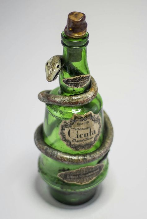 Halloween Potion Bottles, Halloween Apothecary, Halloween Bottles, Halloween Potions, Perfume Bottle Design, Witchy Crafts, Altered Bottles, Potion Bottle, Clay Art Projects