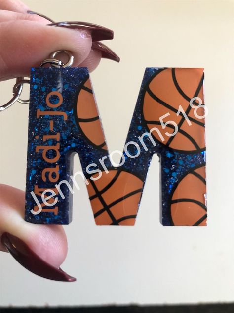 Basketball Bag Tags, Basketball Banquet, Blue And Gold Living Room, Background Basketball, Softball Bag Tags, Blue Glitter Background, Soccer Party Favors, Basketball Keychain, Basketball Team Gifts