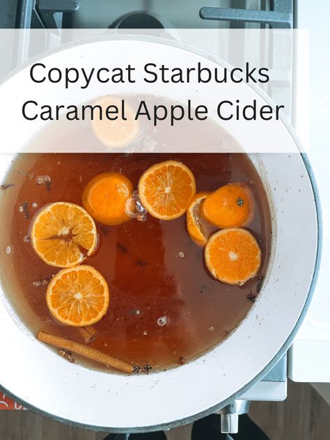 This homemade apple cider recipe is easy to make and is the perfect drink for cold weather or early mornings. Copycat Starbucks Caramel Apple Cider, Starbucks Apple Cider Recipe, Starbucks Caramel Apple Cider, Starbucks Apple Cider, Homemade Apple Cider Recipe, Caramel Apple Cider Recipe, Copycat Starbucks Drinks, Caramel Apple Cider, Apple Cider Drink