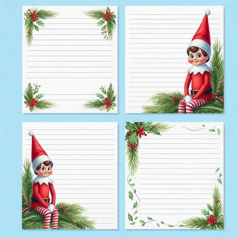 Free Printable Clipart | Stationery - Elf on the Shelf  | Facebook Elf On The Shelf Clipart, Stationary Printable Free, Stationary Printable, Elf Fun, Stationary Paper, Christmas Fonts, On The Shelf, Elf On The Shelf, Free Printables