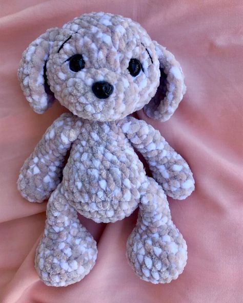 Amigurumi Dog Plush Free Pattern – Amigurumi Crochet Dog Plushie Free Pattern, Chunky Yarn Amigurumi, Yarn Animals, Bear Patterns Free, Bernat Yarn, Amigurumi Dog, Big Yarn, Crochet Plushies, Crochet Dog Patterns