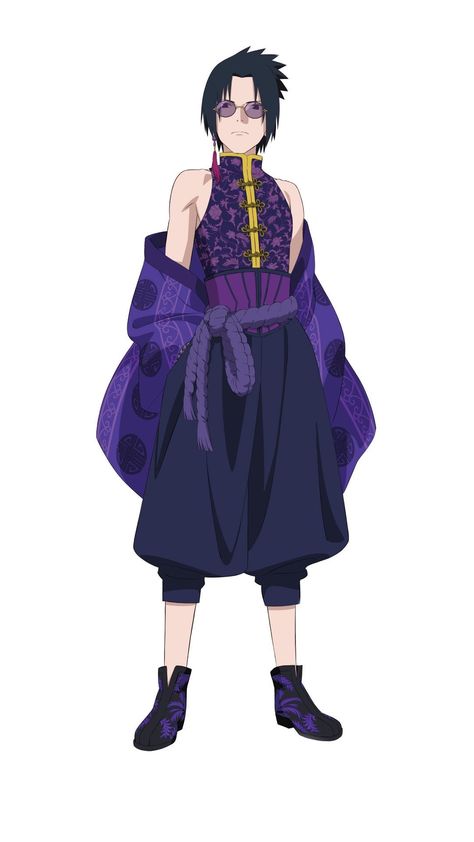 Sasuke Outfit, Team Hebi, Diy Merch, Sasuke Chibi, Kurama Naruto, Naruto Shippudden, Art Outfit, Purple Fits, Anime Dragon Ball Goku