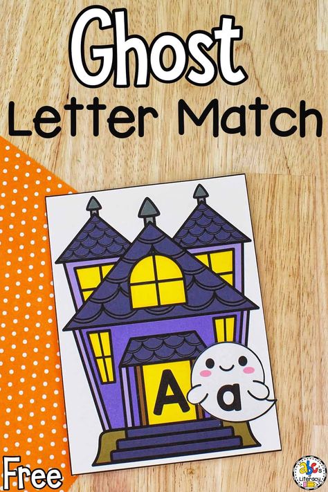 Halloween Phonics Activities Preschool, Ghost Literacy Activities Preschool, October Small Group Activities, Halloween From Teacher, Halloween Word Work Kindergarten, Ghost Fine Motor Activities, Halloween Themed Activities Preschool, Halloween Letter Sound Activities, October Letter Activities