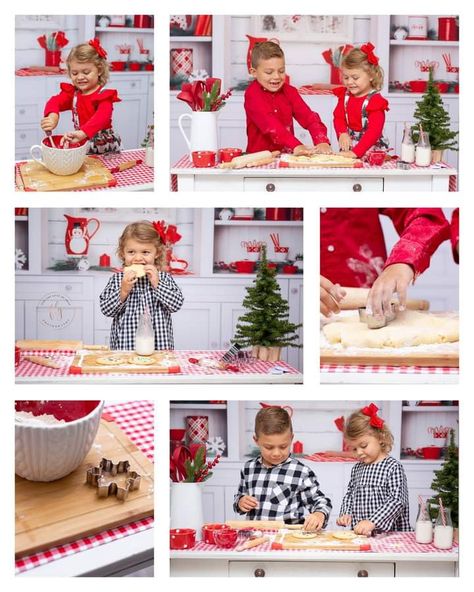 Baking Photoshoot, Diy Christmas Cookies, Winter Family Pictures, Baby Family Pictures, Cookie Pictures, Xmas Pictures, Christmas Portraits, Santa Photos, Santa Pictures