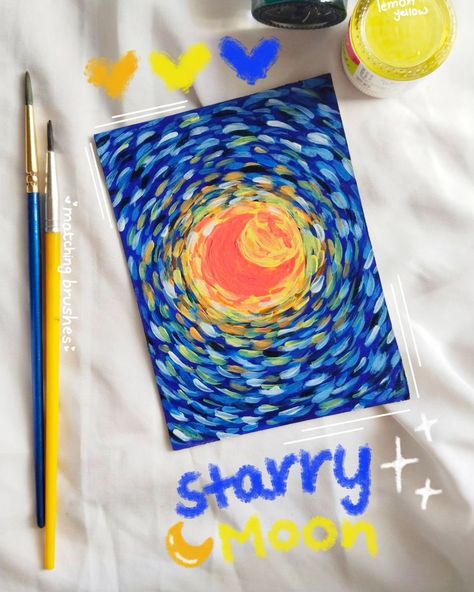 is this pretty enough for Instagram?🥹💙💛 Also made the font very similar to painting, I enjoyed the whole process, hope you'll like it 🥹💙💛 [starry night, aesthetic paintings, starry night aesthetic paintings, doodles, van gogh starry night, aesthetic doodles, creative, starry night font, van gogh style, starry night easy painting, aesthetic starry night painting, starry night painting with acrylics, starry night] #aesthetic #starrynight #aestheticstarrynight #easystarrynight #starrynights #a... Van Gogh Starry Night Aesthetic, Starry Night Easy, Aesthetic Starry Night, Starry Night Aesthetic, Doodles Creative, Aesthetic Doodles, Painting Starry Night, Painting With Acrylics, Aesthetic Paintings