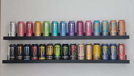 This is my monster energy Collection. For those wondering: 1°- Monster Zero Ultra a.k.a. the "White Monster" 2°- Monster Energy Juiced Pipeline Punch 3°- Monster Ultra Red 4°- Monster Energy Juiced Ripper 5°- Monster Energy Ultra Paradise 6°- Monster Energy Ultra Fiesta Mango 7°- Monster Energy Ultra Blue 8°- Monster Energy Ultra Violet 9°- Monster Energy Juiced Mixxd Punch 10°- Monster Energy Ultra Rosá 11°- Monster Energy Juiced Mango Loco 12°- Monster Energy Juiced Aussie Lemonade Monster Energy Checklist, Monster Can Collection, Monster Flavors, Monster Ultra, Monster Zero, Sugar Skull Art Drawing, Monster Punch, White Monster, Korean Fashion Kpop Inspired Outfits