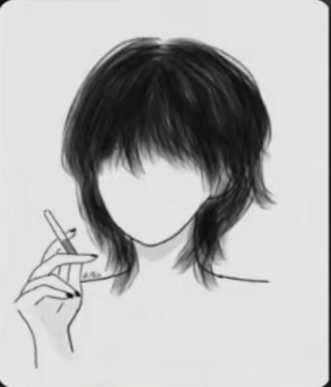 :-[:- Punk Character Art, Easy Eye Drawing, Short Mullet, Tomboy Hairstyles, Funny Short Video Clips, Hair Style Korea, Anime Vs Cartoon, Butterfly Hair, Mullet Hairstyle