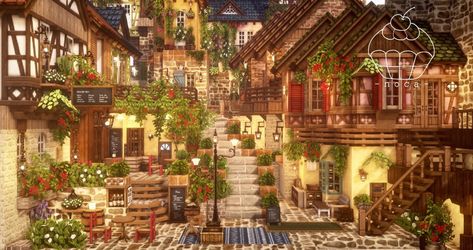 Minecraft Town Aesthetic, Minecraft Aesthetic Town, Cocricot Build, Cocricot Minecraft, Rumah Minecraft Sederhana, Minecraft Interior, Minecraft Structures, Minecraft Interior Design, Minecraft House Plans