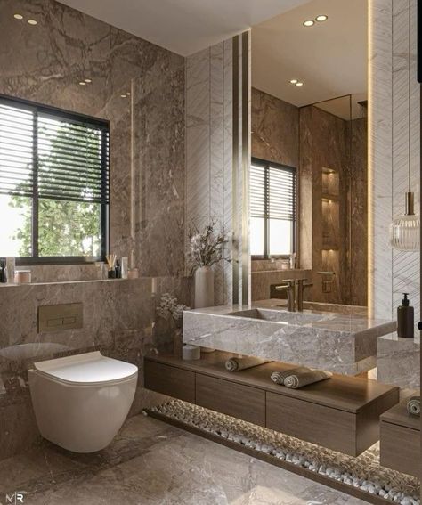 Toilet Design Modern, Luxury Toilet, Bathroom Decor Luxury, Washroom Design, Bathroom Design Ideas, Bathroom Design Decor, Toilet Design, Design Bathroom, Bathroom Inspiration Decor