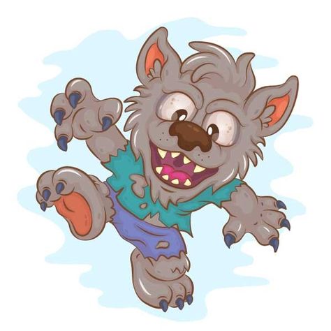 Cartoon Werewolf., on ArtStation at https://www.artstation.com/artwork/YKlR4K Chibi Werewolf, Caricature Background, Werewolf Cartoon, Cartoon Werewolf, Cute Werewolf, Werewolf Halloween, Werewolf Drawing, Haunted Trail, Lunch Notes