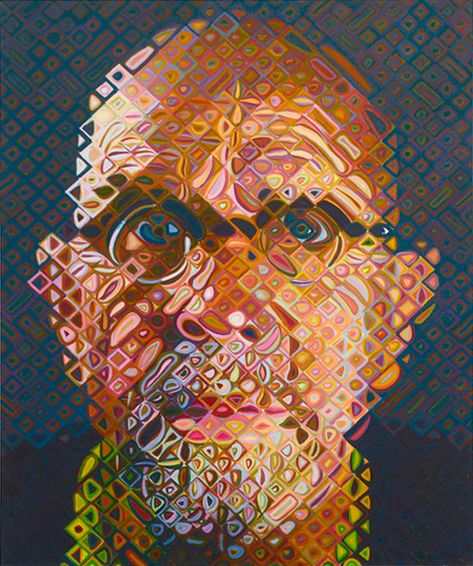 chuck_close_pace_1detail Chuck Close Art, Chuck Close Portraits, Art Terminology, Chuck Close, Drawing Examples, Ap Art, Painting Gallery, Art Appreciation, Contemporary Modern Art