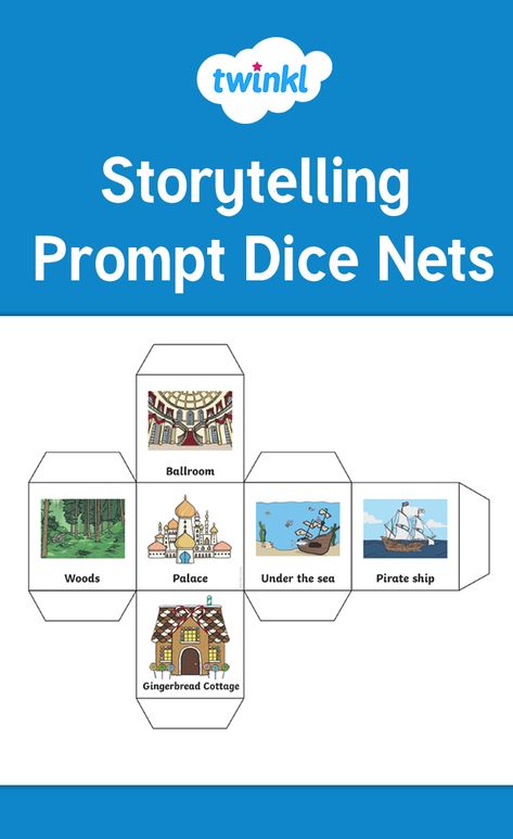 Cube Net, Story Dice, Short Story Prompts, Story Cubes, Primary English, Teacher Education, Story Prompts, 3d Shapes, Story Telling