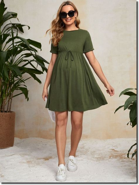 Maternity For Short Women, Cute Maternity Dress Casual, Short Maternity Dresses, Outfit Baby Shower Mama Casual, Plus Size Maternity Clothes Summer, Martenity Dresses Outfits, Summer Pregnancy Outfits Plus Size, Maternity Outfits Dresses, Pregnancy Summer Dresses