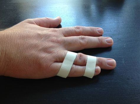 Ring fingers and pinky fingers should be buddy taped together Jammed Finger, Finger Injury, Broken Finger, Building My Empire, Rugby Training, Kt Tape, Finger Exercises, Pinky Finger, Therapy Exercises