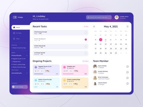 Dashboard Design Template, Desain Ux, Project Management Dashboard, Marketing Dashboard, Studio Marketing, Personal Calendar, Mobile App Design Inspiration, Ui Design Website, Vi Design