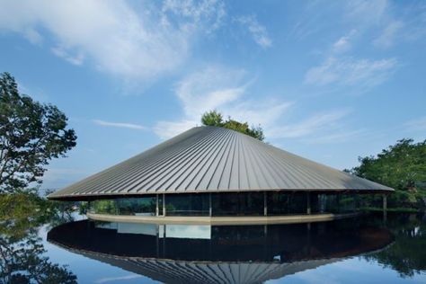 Gallery of Sayama Lakeside Cemetery Community Hall / Hiroshi Nakamura & NAP - 19 Hiroshi Nakamura, Community Hall, Timber Frame Building, Community Halls, Canopy Design, Cultural Architecture, Education Architecture, Japanese Architecture, Green Building