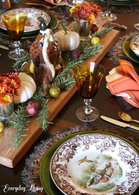 Spode Woodland Tablescape Place Settings, Spode Woodland Tablescape, British Autumn, Autumn Tablescapes, Spode Woodland, The Will Of God, Will Of God, Thanksgiving Tablescape, Brunch Table