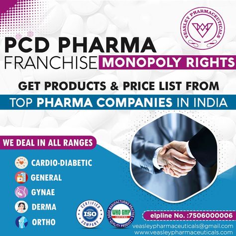 Start your own PCD Pharma Franchise of all Capsules Range, today by getting an incredible franchise opportunity from the leading Pharma Franchise Company. Join Veasley Pharmaceuticals today! *500+ Products *3 Divisions *Monopoly Products Phone Number: +91 7506000006 Email: veasleypharmaceuticals@gmail.com Website: https://www.veasleypharmaceuticals.com #bestpharmafranchisecompany #businessopportunity #businessinpharma #qualityproducts #pcd #franchisecompany #pharmacompany #indianpharma # Pharma Industry, Pharma Companies, Franchise Opportunities, Veterinary Medicine, Pharmacist, Business Opportunities, Looking Forward, Monopoly, Pharmacy