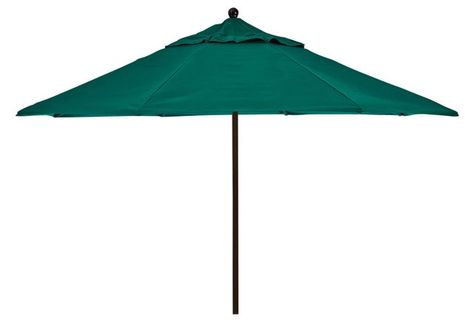 Sunbrella Patio Umbrella, Green Black Round Dining Table, Weathered Furniture, Acrylic Furniture, Acrylic Fabric, Stylish Home, Round Dining, Round Dining Table, White Design, One Kings Lane